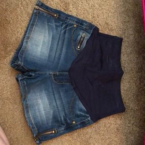 Pink Blush Maternity Shorts